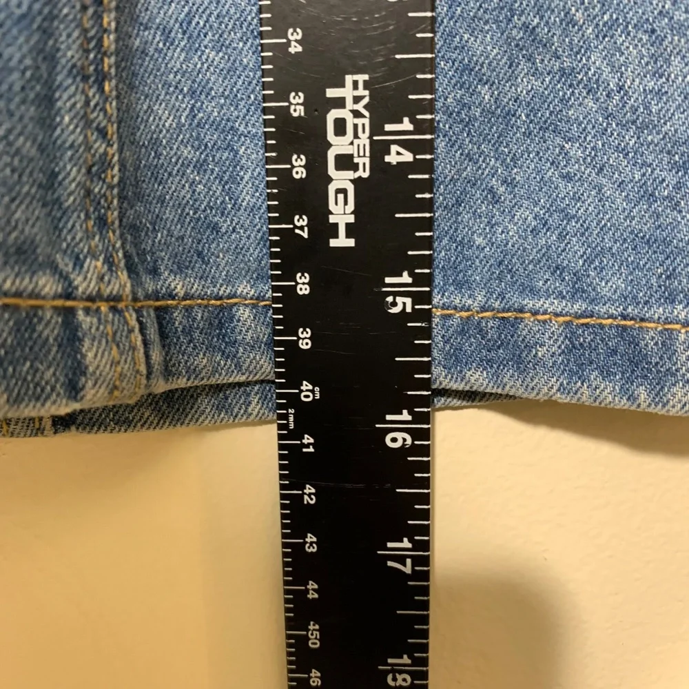 H&M Divided Denim Mini Skirt Womens Size 0 Blue Button Front High Waisted A-Line